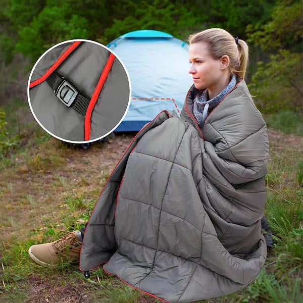 Branded Puffy Waterproof Camping Wearable Packable Blanket
