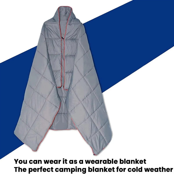 Branded Puffy Waterproof Camping Wearable Packable Blanket
