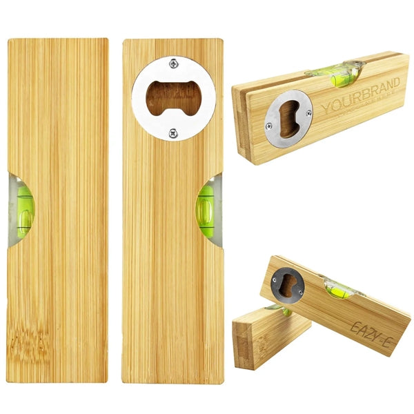 Bamboo Spirit Level Bottle Opener