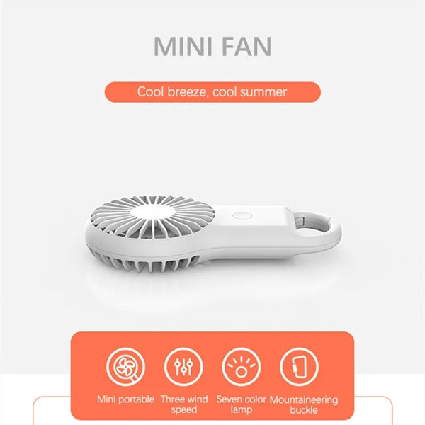 Mini LED Light Pocket Fan