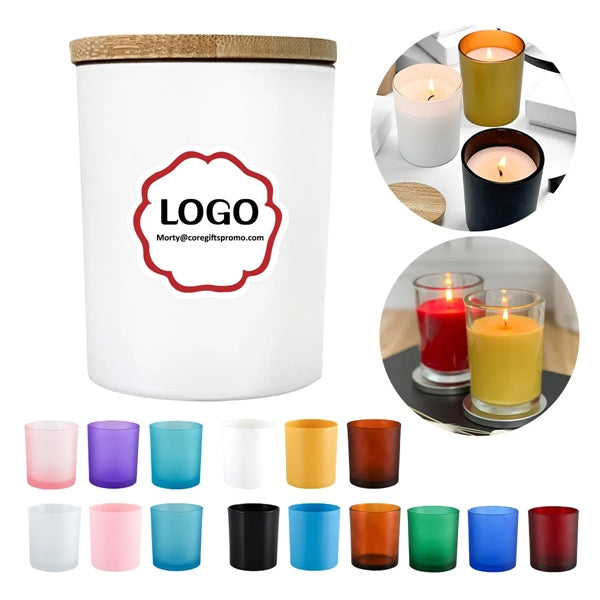 Candle Glass Jars with Bamboo Lids