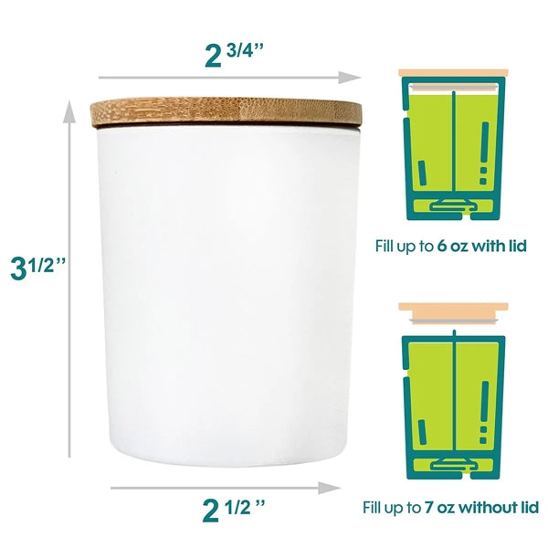 Candle Glass Jars with Bamboo Lids