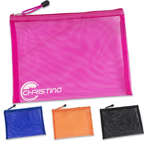 A5 Saves Effort Mesh Zipper Bags Storage Pockets