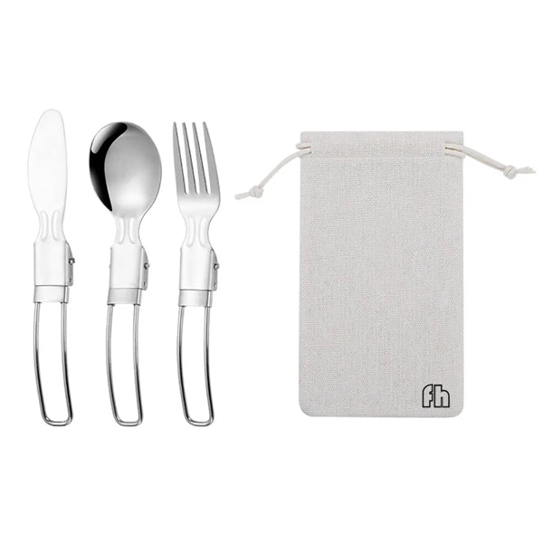 Folding Spoon Fork Knife Set Portable 3 in 1