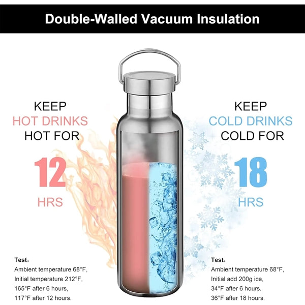 17oz Double Wall Stainless Steel Water Bottles with Handle
