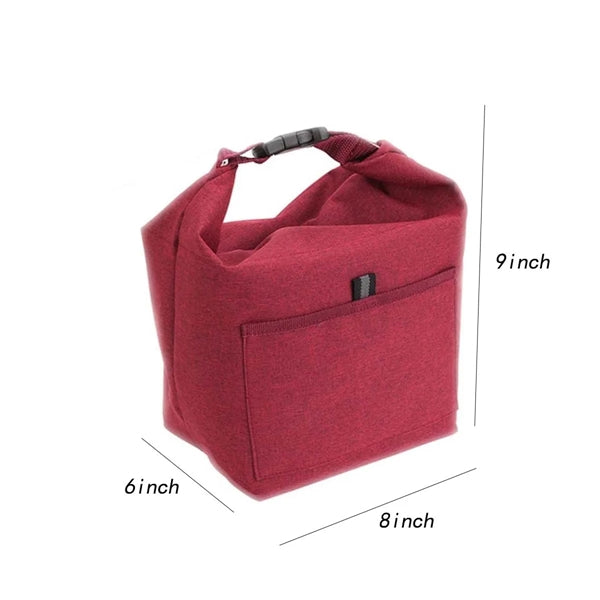 Large Capacity Durable Roll-top Insulated Lunch Tote Bag