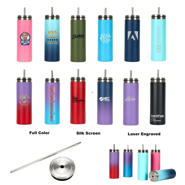 20 oz Slim Vacuum Tumblers Double Wall Insulated Coffee Cups