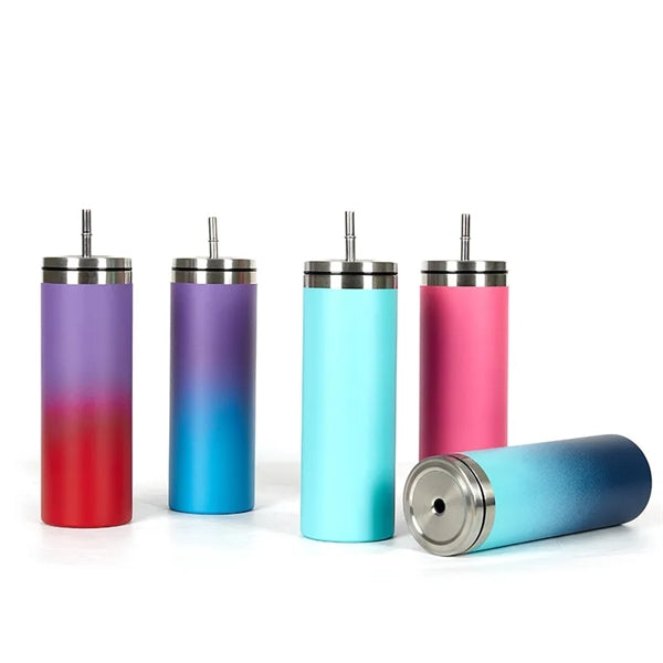 20 oz Slim Vacuum Tumblers Double Wall Insulated Coffee Cups