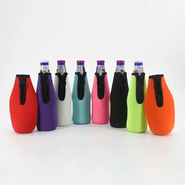 Neoprene Beer Bottle Cooler Sleeves Holder with zipper