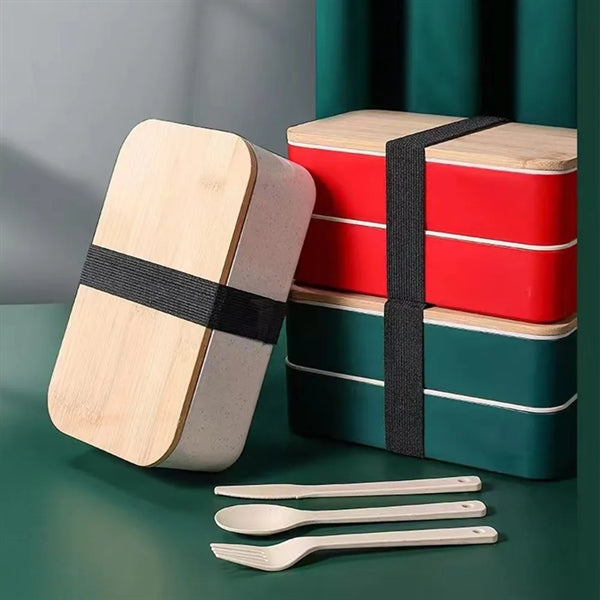 Premium Bento Bamboo Lunch Box with Compartments