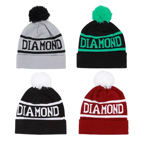 Acrylic Winter Pom-Pom Knitted Beanie Hat
