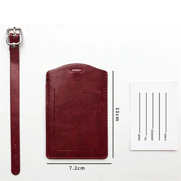 Faux Leather Luggage Tag