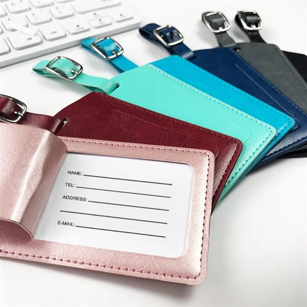 Faux Leather Luggage Tag
