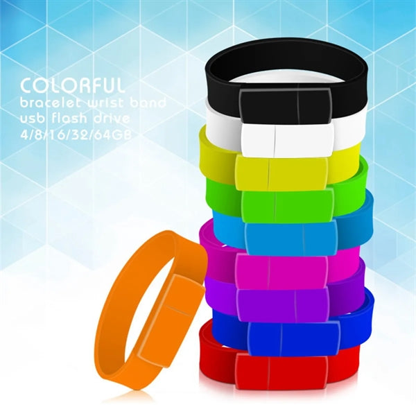 1GB Silicone Bracelet Wristband USB Flash Drive
