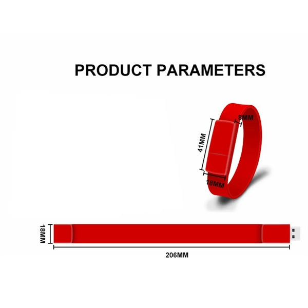 1GB Silicone Bracelet Wristband USB Flash Drive