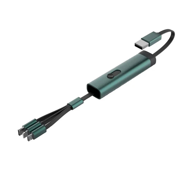 3A Fast Charging 3 In 1 Zinc Alloy Data Cable