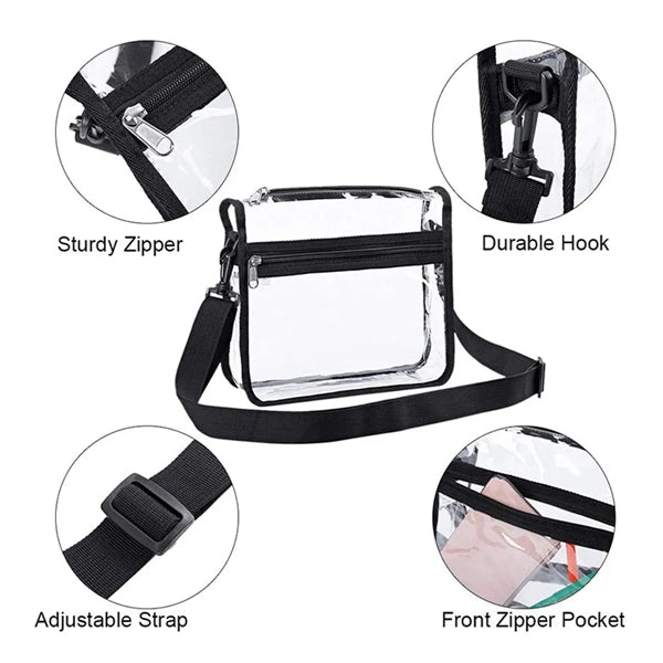 Clear PVC Stadium Approved Crossbody Bag