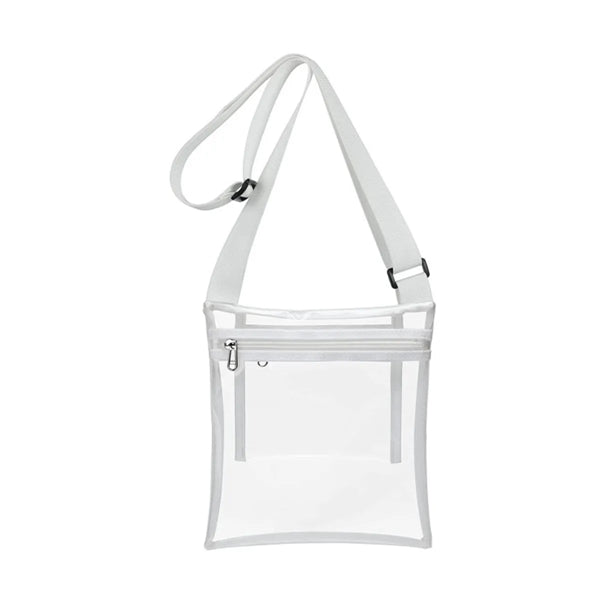 Clear PVC Stadium Approved Crossbody Bag With Strap