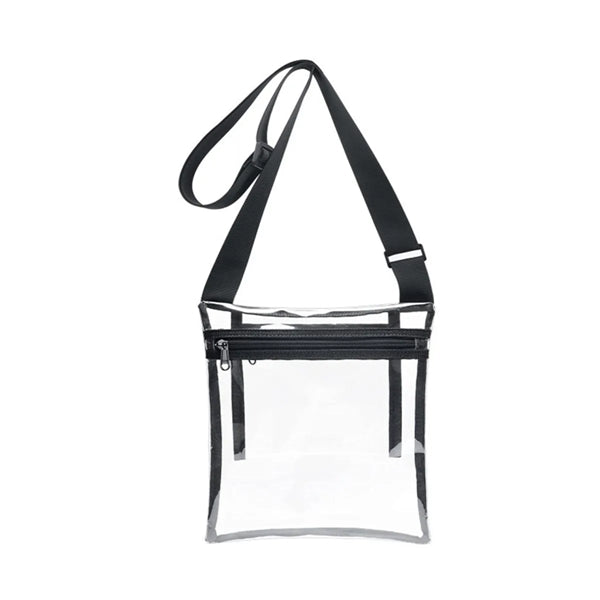 Clear PVC Stadium Approved Crossbody Bag With Strap