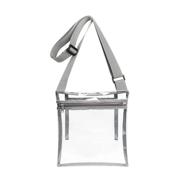 Clear PVC Stadium Approved Crossbody Bag With Strap