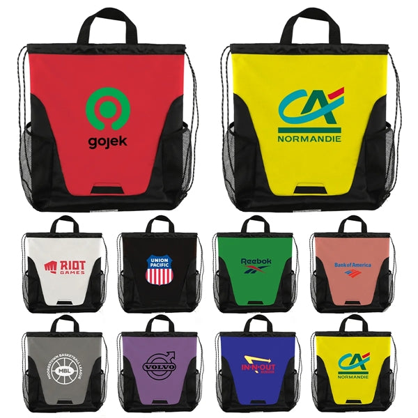 Rainier Recycled Polyester Drawstring Bag