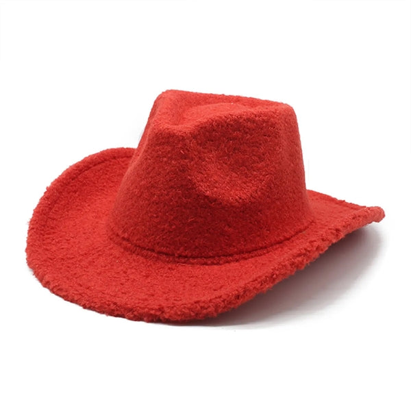 Classic Outdoor Lambhair Western Cowboy Cowgirl Hats