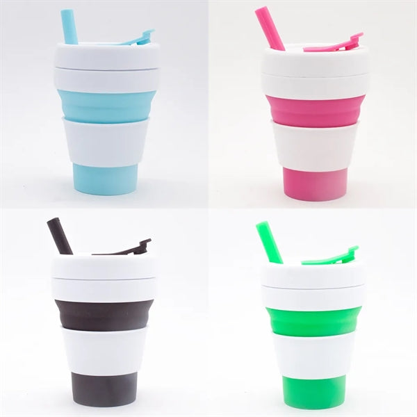 12 Oz Portable Silicone Collapsible Mug Travel Coffee Cup
