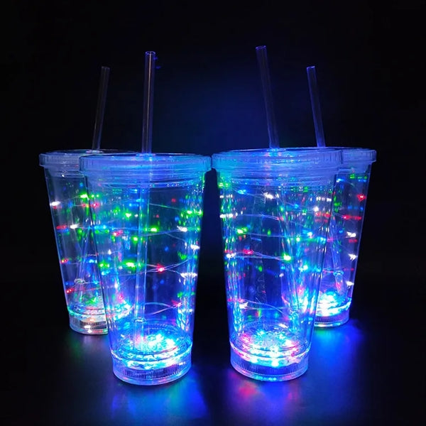 GlowTravel LED Tumbler with Straw