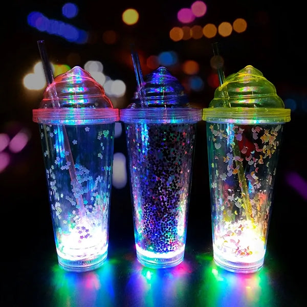 GlowTravel LED Tumbler with Straw