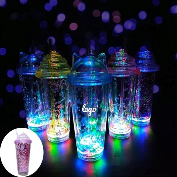 GlowTravel LED Tumbler with Straw