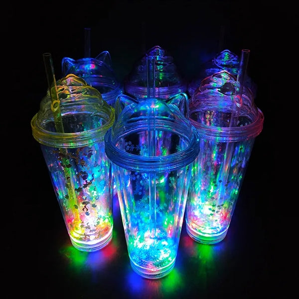 GlowTravel LED Tumbler with Straw