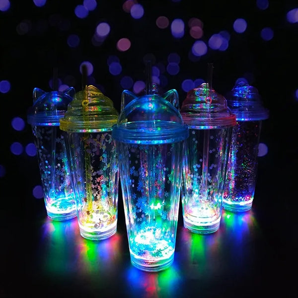 GlowTravel LED Tumbler with Straw