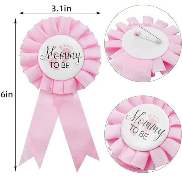 Baby Shower Decorations Badge Pin