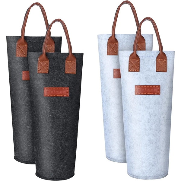 Single Felt Bottle Wine Tote