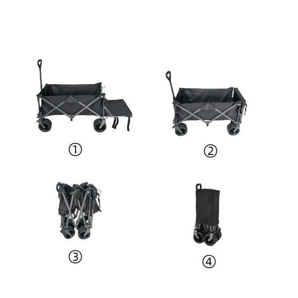 Camping Park Wagon Cart with Aluminum Table Plate