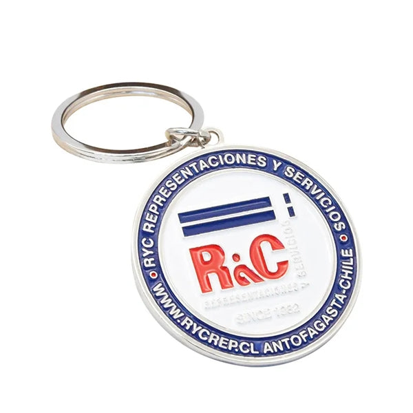 1" Hard Enamel Key Chain