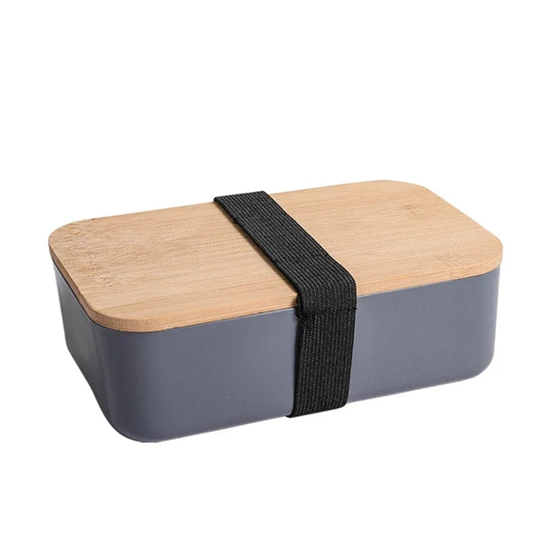 1000ml Wheat Straw Bento Box with Bamboo Lid