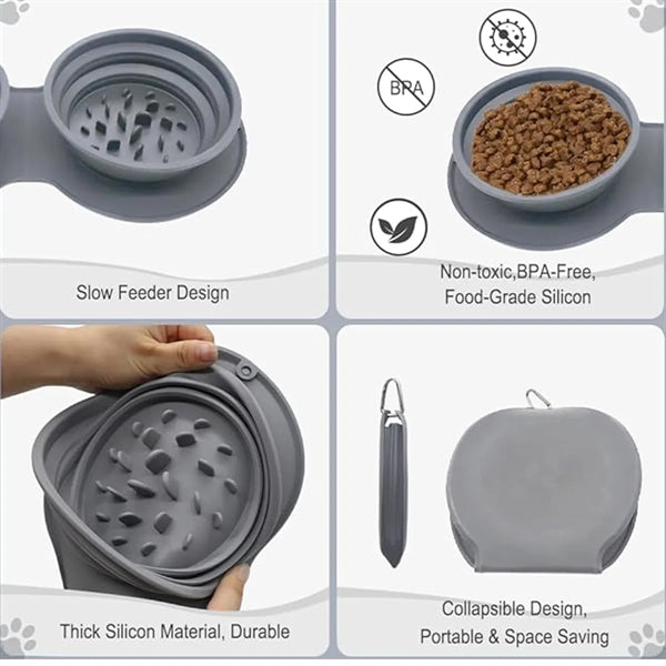 Collapsible Water Portable Travel Pet Food Feeding Bowl
