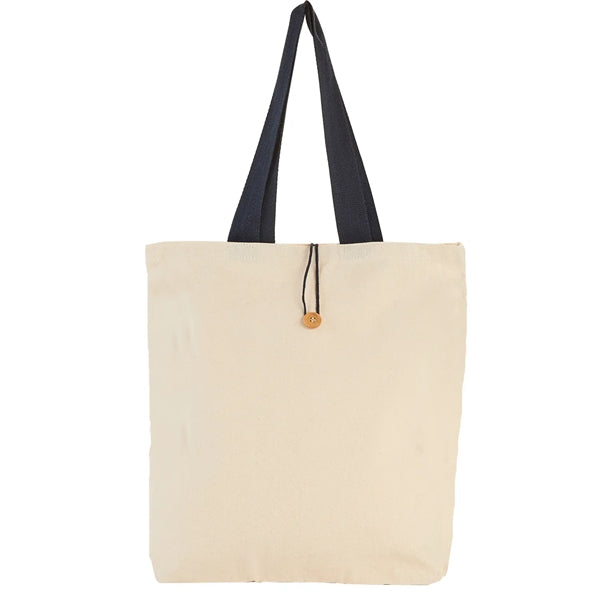 11.5 oz. Cotton Canvas Button-Up Tote Bag