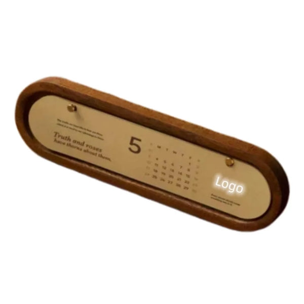 Wooden Desk Calendar 12" x 4" x 1"