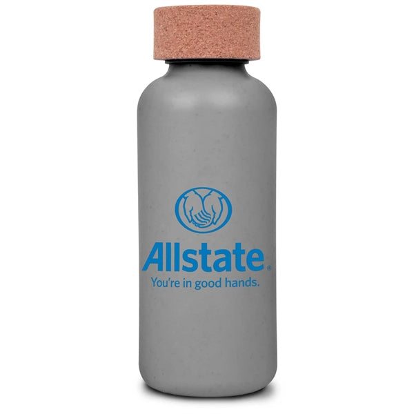 Sustainable Sugar Cane & Cork Water Bottle - 22 oz.