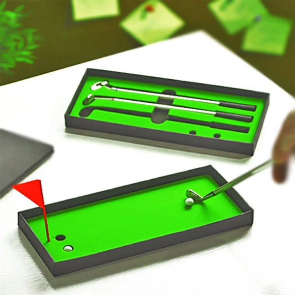 Mini Desktop Golf Ball Gift Pen Set