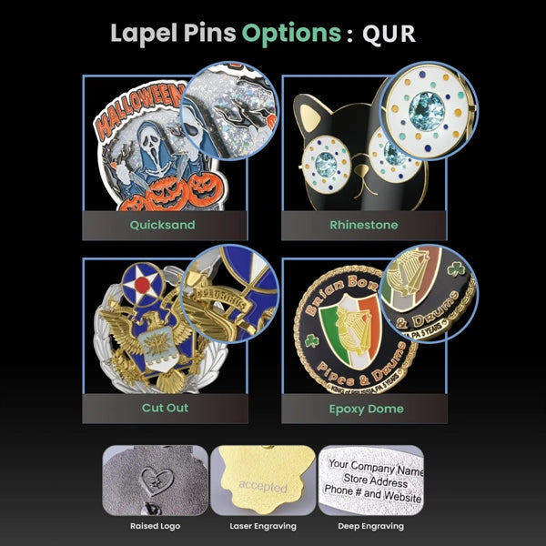 1.5" Soft Enamel Lapel Pins - Economy