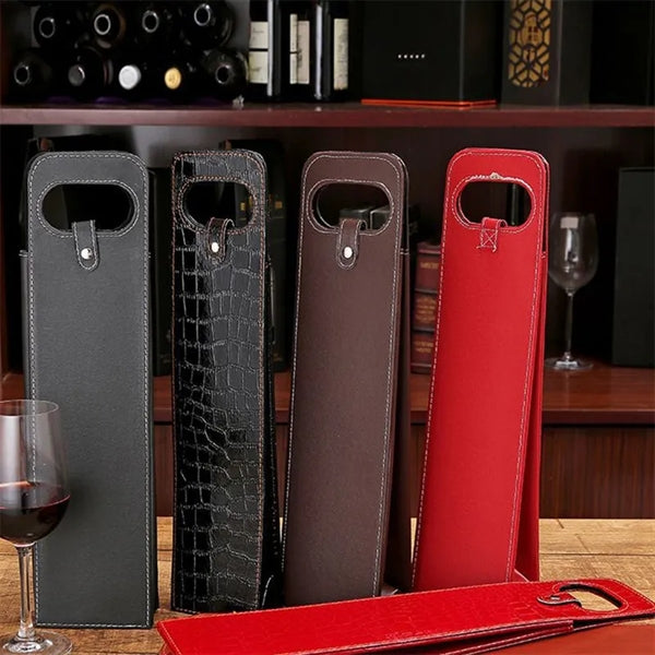 Single Red Wine Bottle Tote Bag