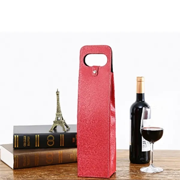 Single Red Wine Bottle Tote Bag