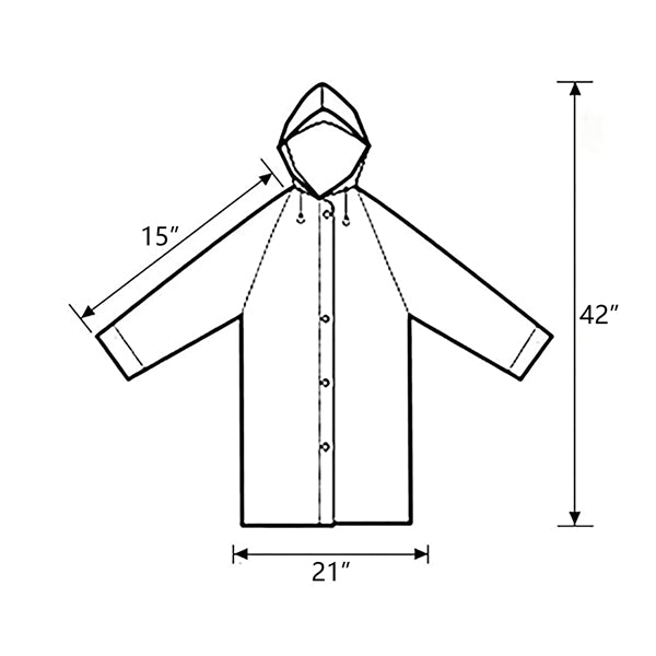 Portable EVA Rain Poncho with Hood For Kids