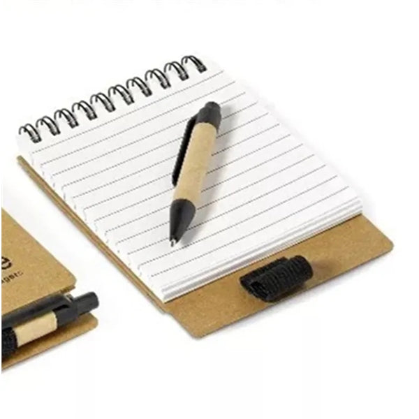Recycled Spiral Jotter Notebook with Pen