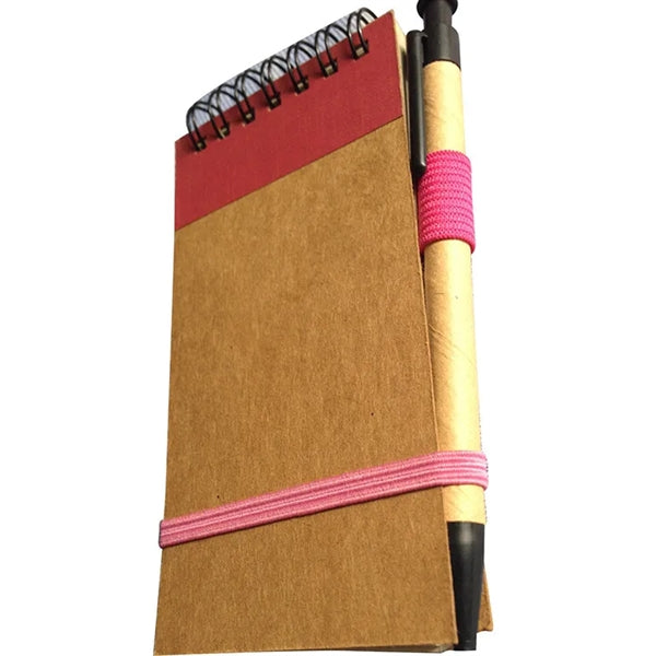 Recycled Spiral Jotter Notebook with Pen