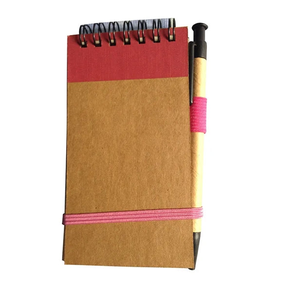 Recycled Spiral Jotter Notebook with Pen