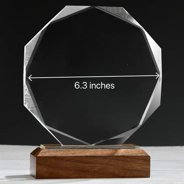 Tewin Crystal Awards Trophy with Square Base
